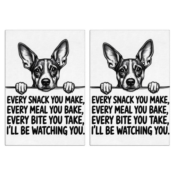2 Pcs Funny Kitchen Towels,I'll Be Watching You Microfiber Dish Towels,Kitchen Tea Towels,Kitchen Towel Set (18" X 26")