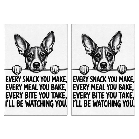 2 Pcs Funny Kitchen Towels,I'll Be Watching You Microfiber Dish Towels,Kitchen Tea Towels,Kitchen Towel Set (18" X 26")