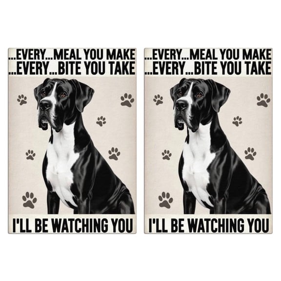 2 Pcs Funny Kitchen Towels,I'll Be Watching You Microfiber Dish Towels,Kitchen Tea Towels,Kitchen Towel Set (18" X 26")