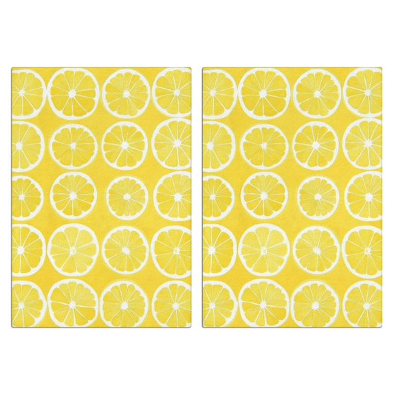 2 Pcs Funny Kitchen Towels,Lemon Microfiber Dish Towels,Kitchen Tea Towels,Kitchen Towel Set (18" X 26")