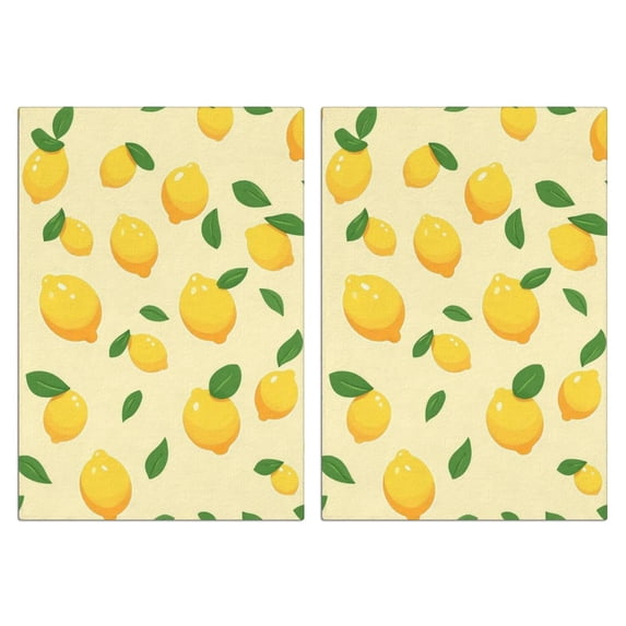 2 Pcs Funny Kitchen Towels,Lemon Microfiber Dish Towels,Kitchen Tea Towels,Kitchen Towel Set (18" X 26")