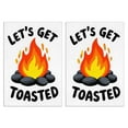 thumbnail image 1 of 2 Pcs Funny Kitchen Towels,Lets Get Toasted Microfiber Dish Towels,Kitchen Tea Towels,Kitchen Towel Set (18" X 26"), 1 of 3