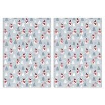 2 Pcs Funny Kitchen Towels,Light Blue Christmas Snowman and Tree Pattern Microfiber Dish Towels,Kitchen Tea Towels,Kitchen Towel Set (18" X 26")