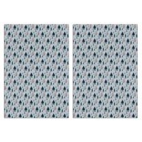 2 Pcs Funny Kitchen Towels,Light Blue Christmas Tree Pattern Microfiber Dish Towels,Kitchen Tea Towels,Kitchen Towel Set (18" X 26")