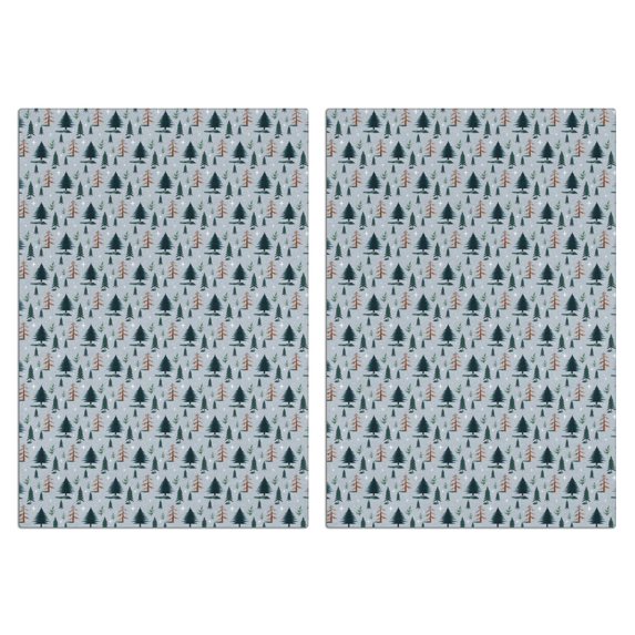 2 Pcs Funny Kitchen Towels,Light Blue Christmas Tree Pattern Microfiber Dish Towels,Kitchen Tea Towels,Kitchen Towel Set (18" X 26")