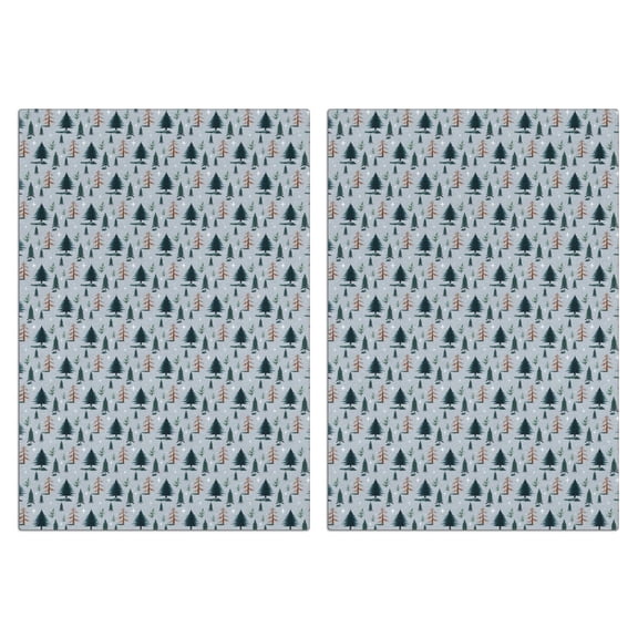 2 Pcs Funny Kitchen Towels,Light Blue Christmas Tree Pattern Microfiber Dish Towels,Kitchen Tea Towels,Kitchen Towel Set (18" X 26")