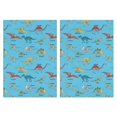 thumbnail image 1 of 2 Pcs Funny Kitchen Towels,LightBlue Cartoon Dinosaurs Skeletons Pattern Microfiber Dish Towels,Kitchen Tea Towels,Kitchen Towel Set (18" X 26"), 1 of 7