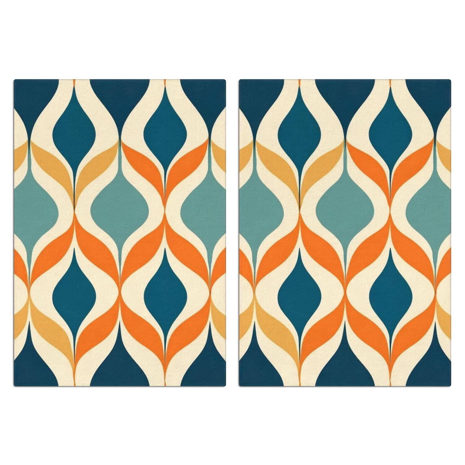 2 Pcs Funny Kitchen Towels,Modern Art Geometric Microfiber Dish Towels,Kitchen Tea Towels,Kitchen Towel Set (18" X 26")