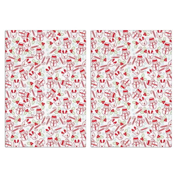 2 Pcs Funny Kitchen Towels,Multicolor Christmas Pattern Microfiber Dish Towels,Kitchen Tea Towels,Kitchen Towel Set (18" X 26")