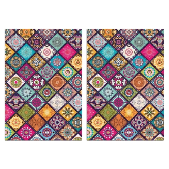 2 Pcs Funny Kitchen Towels,Multicolor Ethnic Mandala Pattern Microfiber Dish Towels,Kitchen Tea Towels,Kitchen Towel Set (18" X 26")