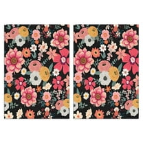 2 Pcs Funny Kitchen Towels,Multicolored Pioneer Flower Microfiber Dish Towels,Kitchen Tea Towels,Kitchen Towel Set (18" X 26")