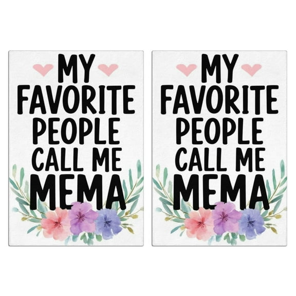 2 Pcs Funny Kitchen Towels,My Favorite People Call Me Mema Microfiber Dish Towels,Kitchen Tea Towels,Kitchen Towel Set (18" X 26")