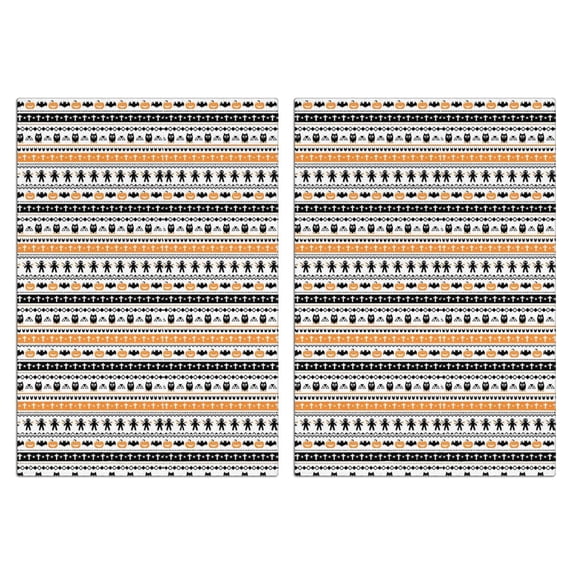 2 Pcs Funny Kitchen Towels,Orange and Black Christmas Pattern Microfiber Dish Towels,Kitchen Tea Towels,Kitchen Towel Set (18" X 26")