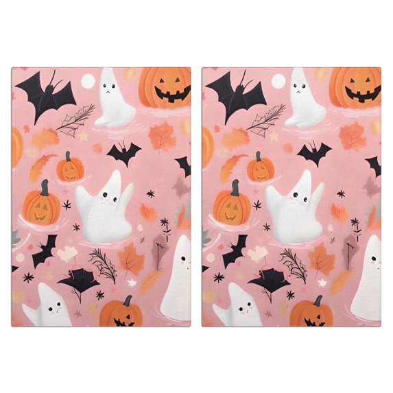 2 Pcs Funny Kitchen Towels,Pastel Halloween Pattern Microfiber Dish Towels,Kitchen Tea Towels,Kitchen Towel Set (18" X 26")