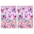 thumbnail image 1 of 2 Pcs Funny Kitchen Towels,Pink Butterfly Flower Pattern Microfiber Dish Towels,Kitchen Tea Towels,Kitchen Towel Set (18" X 26"), 1 of 7