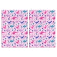 thumbnail image 1 of 2 Pcs Funny Kitchen Towels,Pink Dinosaurs Flowers Leaves Pattern Microfiber Dish Towels,Kitchen Tea Towels,Kitchen Towel Set (18" X 26"), 1 of 7