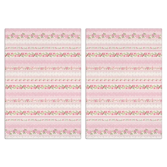 2 Pcs Funny Kitchen Towels,Pink Floral and Lace Pattern Microfiber Dish Towels,Kitchen Tea Towels,Kitchen Towel Set (18" X 26")