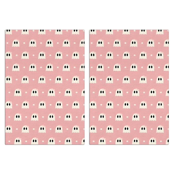 2 Pcs Funny Kitchen Towels,Pink Halloween Ghosts Microfiber Dish Towels,Kitchen Tea Towels,Kitchen Towel Set (18" X 26")