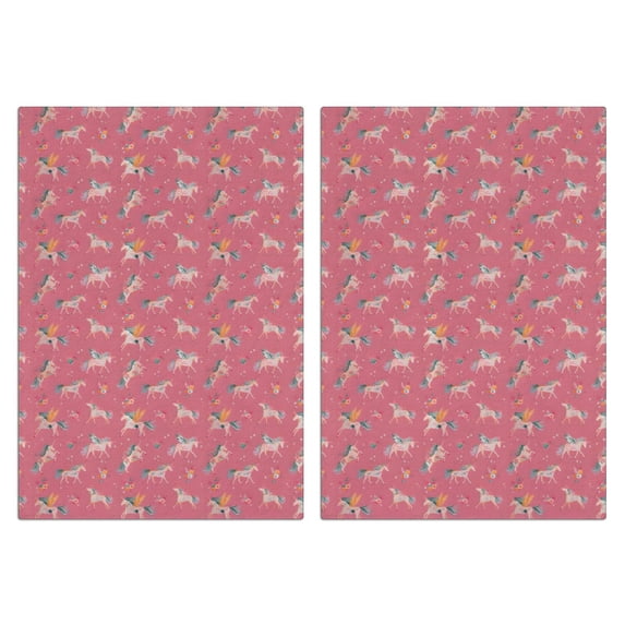 2 Pcs Funny Kitchen Towels,Pink Unicorn Pattern Microfiber Dish Towels,Kitchen Tea Towels,Kitchen Towel Set (18" X 26")