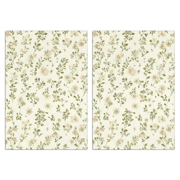 2 Pcs Funny Kitchen Towels,Pioneer Floral Pattern Microfiber Dish Towels,Kitchen Tea Towels,Kitchen Towel Set (18" X 26")