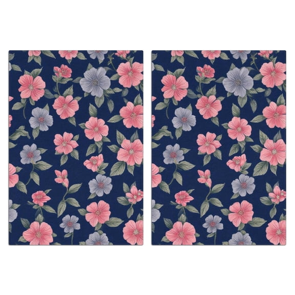2 Pcs Funny Kitchen Towels,Pioneer Flower Floral Print Pattern Microfiber Dish Towels,Kitchen Tea Towels,Kitchen Towel Set (18" X 26")