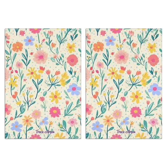 2 Pcs Funny Kitchen Towels,Pioneer Flower Microfiber Dish Towels,Kitchen Tea Towels,Kitchen Towel Set (18" X 26")