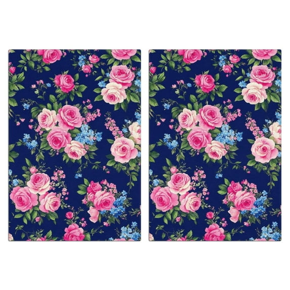 2 Pcs Funny Kitchen Towels,Pioneer Flower Microfiber Dish Towels,Kitchen Tea Towels,Kitchen Towel Set (18" X 26")