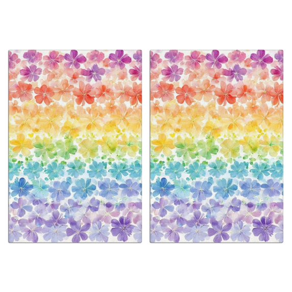 2 Pcs Funny Kitchen Towels,Pioneer Flower Microfiber Dish Towels,Kitchen Tea Towels,Kitchen Towel Set (18" X 26")