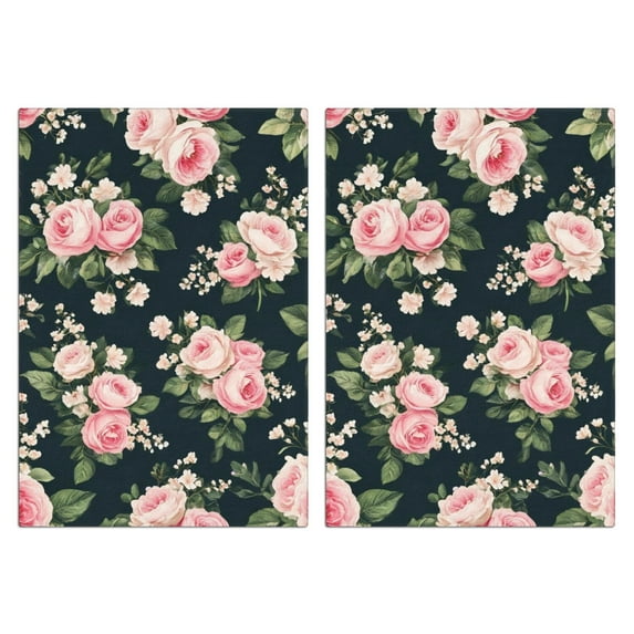 2 Pcs Funny Kitchen Towels,Pioneer Flower Microfiber Dish Towels,Kitchen Tea Towels,Kitchen Towel Set (18" X 26")