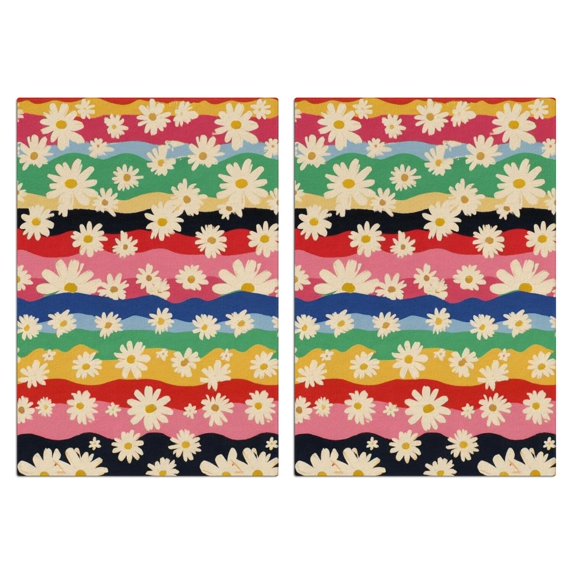 2 Pcs Funny Kitchen Towels,Pioneer Flower Microfiber Dish Towels,Kitchen Tea Towels,Kitchen Towel Set (18" X 26")