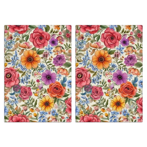 2 Pcs Funny Kitchen Towels,Pioneer Flower Microfiber Dish Towels,Kitchen Tea Towels,Kitchen Towel Set (18" X 26")