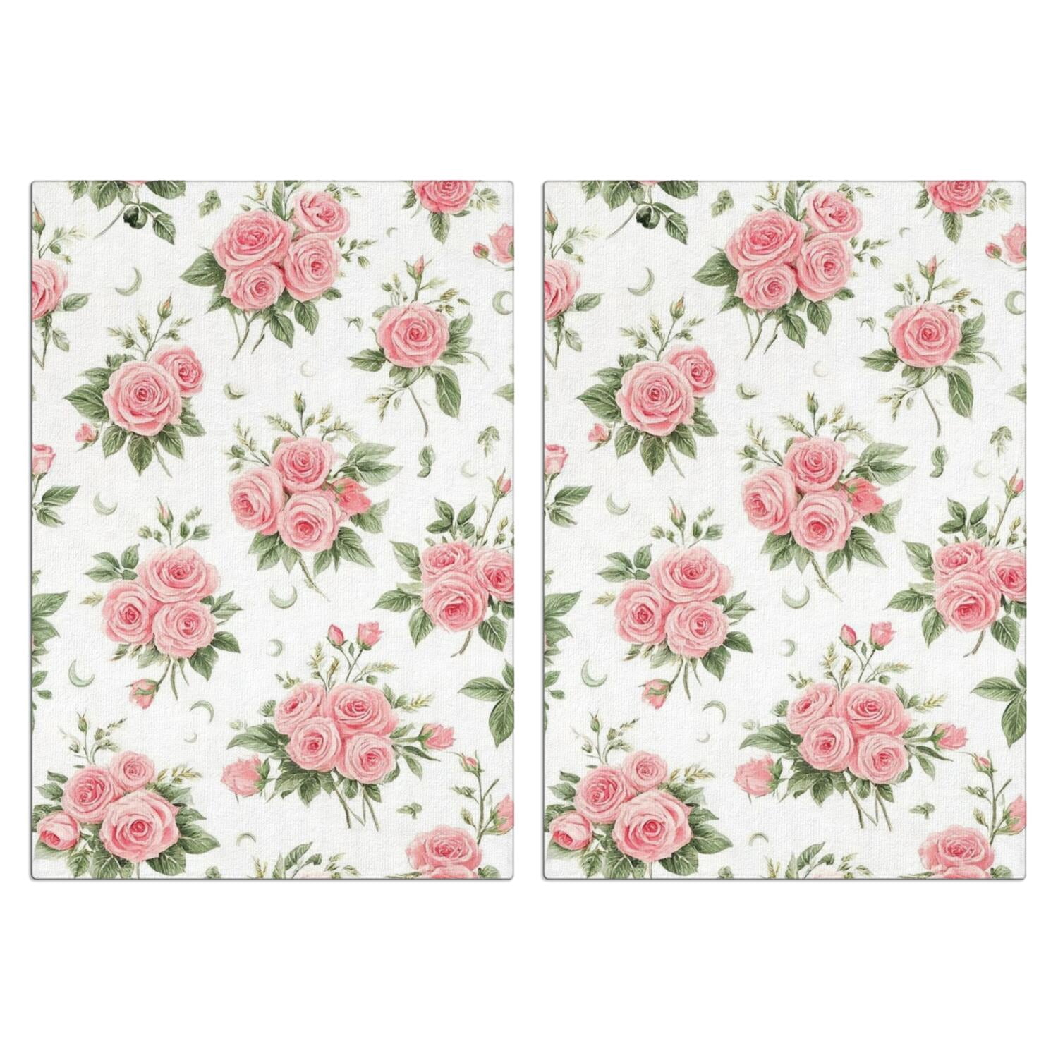 2 Pcs Funny Kitchen Towels,Pioneer Flower Microfiber Dish Towels,Kitchen Tea Towels,Kitchen Towel Set (18" X 26")