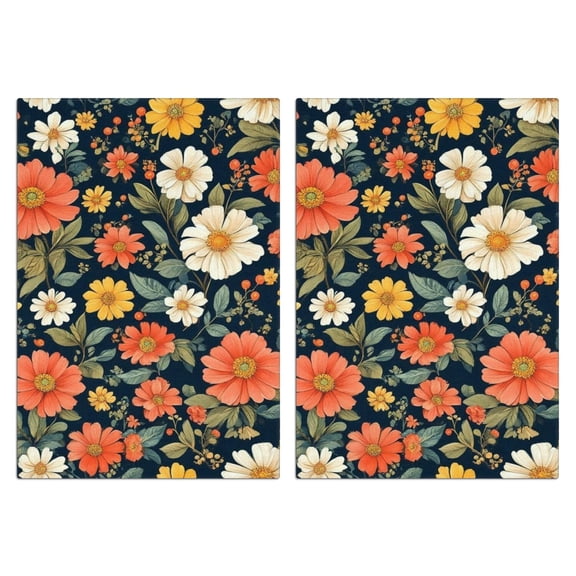 2 Pcs Funny Kitchen Towels,Pioneer Flower Microfiber Dish Towels,Kitchen Tea Towels,Kitchen Towel Set (18" X 26")
