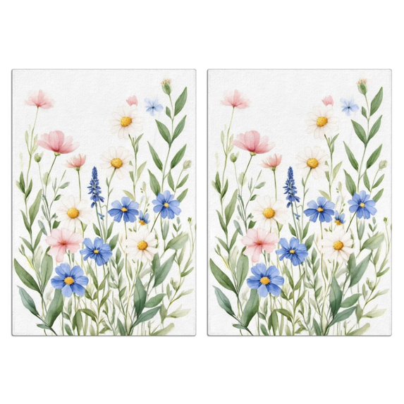 2 Pcs Funny Kitchen Towels,Pioneer Flower Microfiber Dish Towels,Kitchen Tea Towels,Kitchen Towel Set (18" X 26")