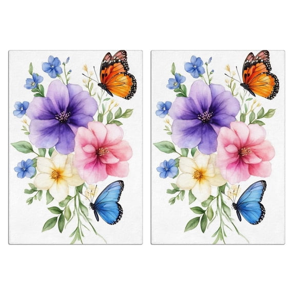 2 Pcs Funny Kitchen Towels,Pioneer Flower Microfiber Dish Towels,Kitchen Tea Towels,Kitchen Towel Set (18" X 26")