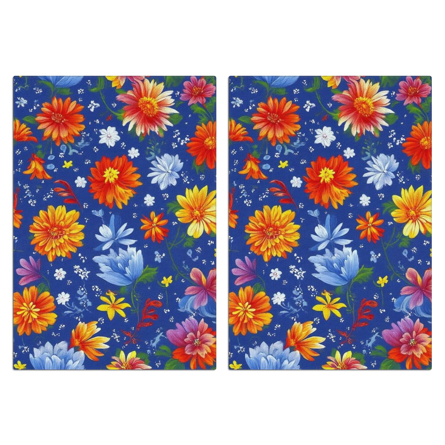 2 Pcs Funny Kitchen Towels,Pioneer Flower Microfiber Dish Towels,Kitchen Tea Towels,Kitchen Towel Set (18" X 26")