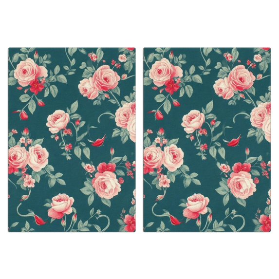 2 Pcs Funny Kitchen Towels,Pioneer Flower Microfiber Dish Towels,Kitchen Tea Towels,Kitchen Towel Set (18" X 26")