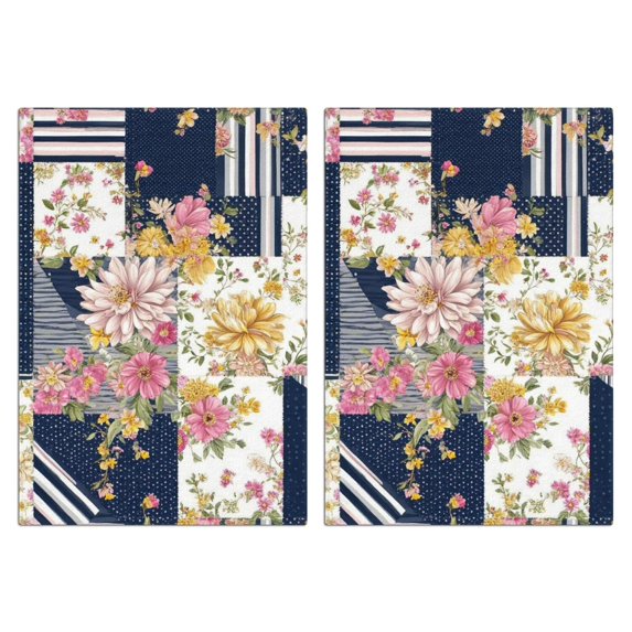 2 Pcs Funny Kitchen Towels,Pioneer Flower Microfiber Dish Towels,Kitchen Tea Towels,Kitchen Towel Set (18" X 26")