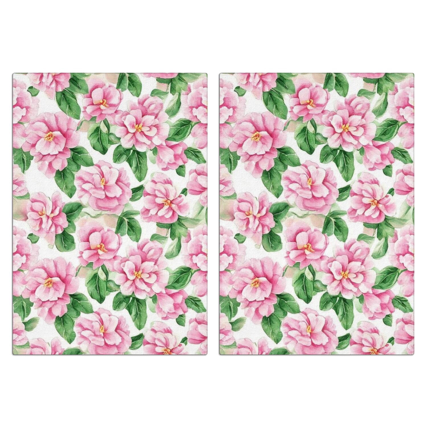 2 Pcs Funny Kitchen Towels,Pioneer Flower Microfiber Dish Towels,Kitchen Tea Towels,Kitchen Towel Set (18" X 26")