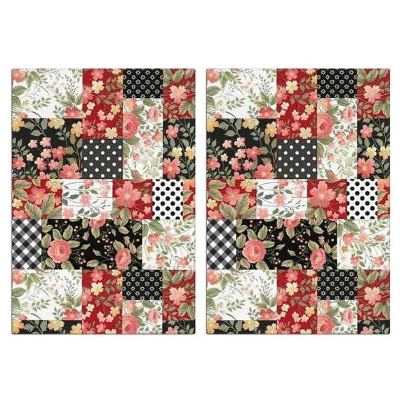 2 Pcs Funny Kitchen Towels,Pioneer Flower Microfiber Dish Towels,Kitchen Tea Towels,Kitchen Towel Set (18" X 26")