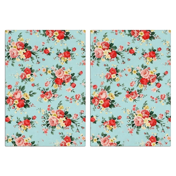 Funny Pioneer Flower Microfiber Kitchen Towel Set 2 Count
