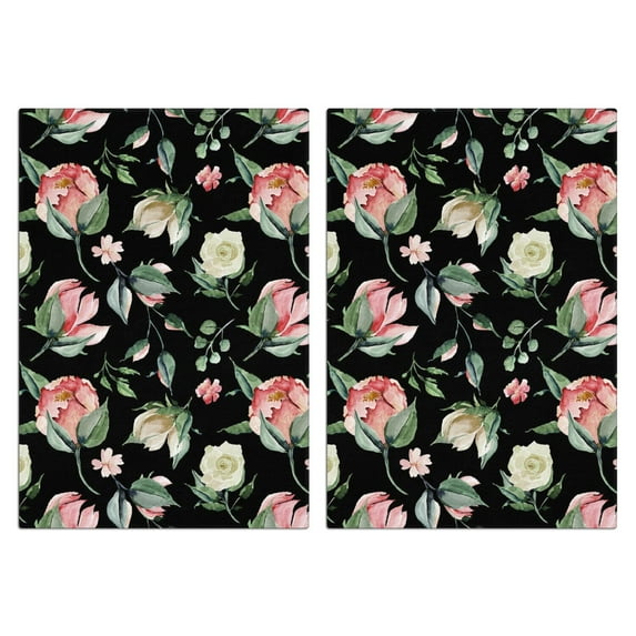 2 Pcs Funny Kitchen Towels,Pioneer Flower Microfiber Dish Towels,Kitchen Tea Towels,Kitchen Towel Set (18" X 26")