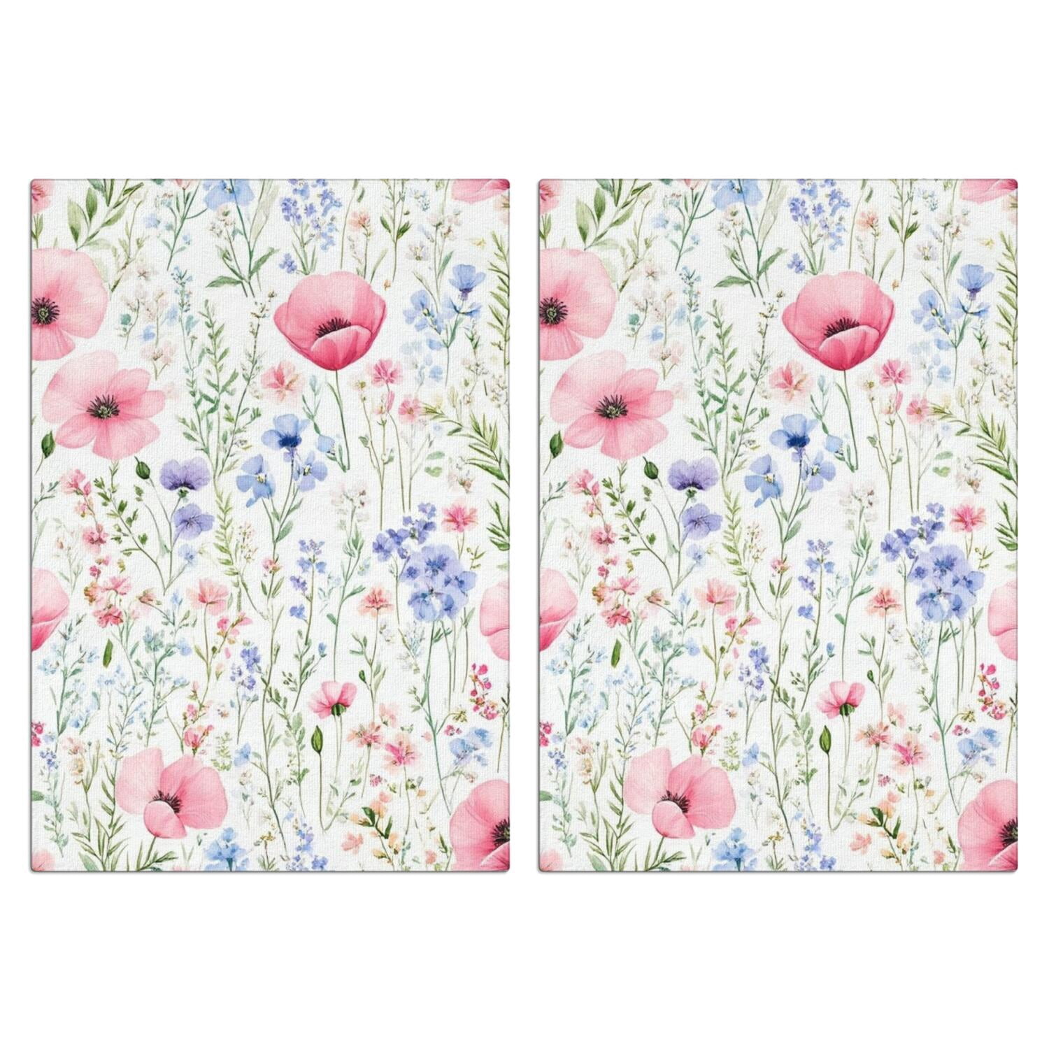 2 Pcs Funny Kitchen Towels,Pioneer Flower Microfiber Dish Towels,Kitchen Tea Towels,Kitchen Towel Set (18" X 26")
