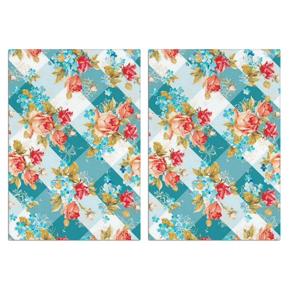 2 Pcs Funny Kitchen Towels,Pioneer Flower Microfiber Dish Towels,Kitchen Tea Towels,Kitchen Towel Set (18" X 26")