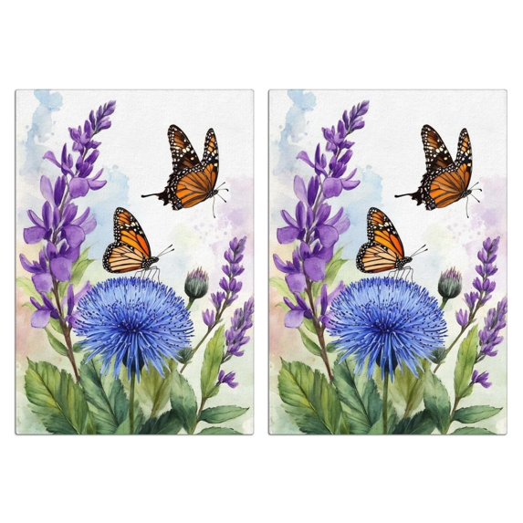2 Pcs Funny Kitchen Towels,Pioneer Flower Microfiber Dish Towels,Kitchen Tea Towels,Kitchen Towel Set (18" X 26")
