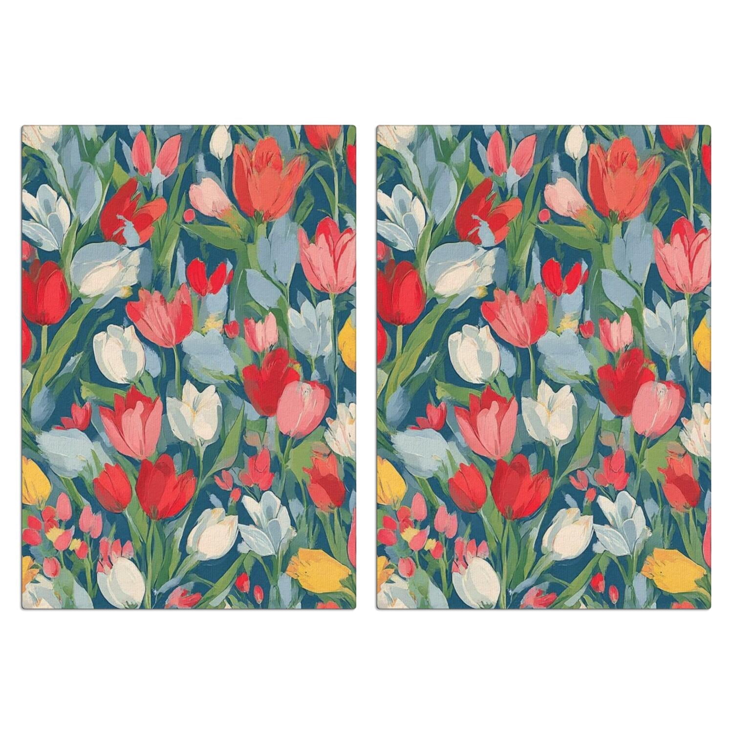 2 Pcs Funny Kitchen Towels,Pioneer Flower Microfiber Dish Towels,Kitchen Tea Towels,Kitchen Towel Set (18" X 26")