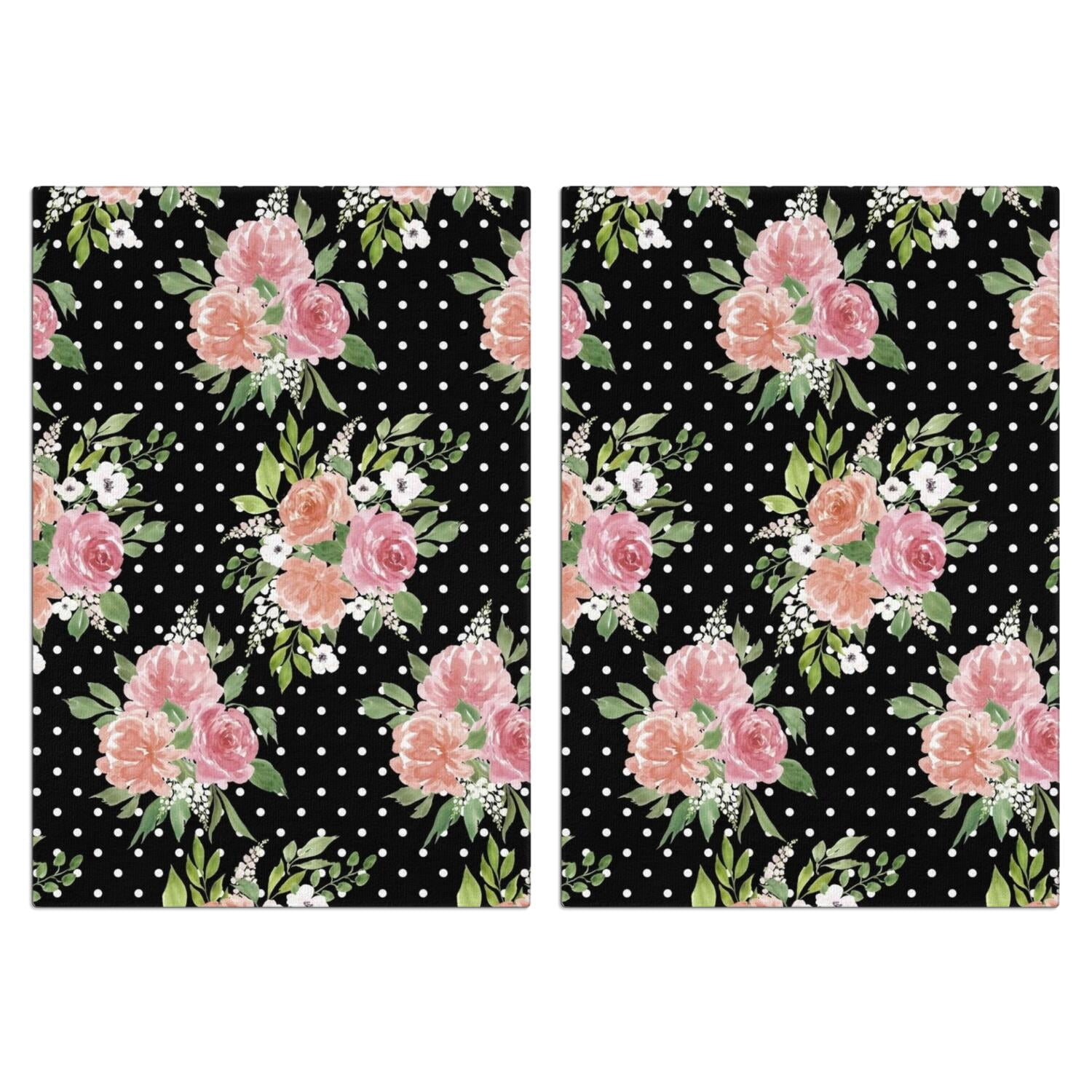 2 Pcs Funny Kitchen Towels,Pioneer Flower Microfiber Dish Towels,Kitchen Tea Towels,Kitchen Towel Set (18" X 26")