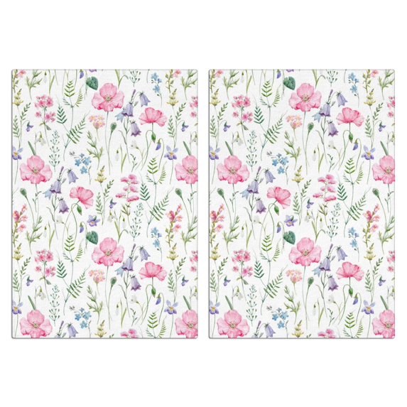 2 Pcs Funny Kitchen Towels,Pioneer Flower Microfiber Dish Towels,Kitchen Tea Towels,Kitchen Towel Set (18" X 26")