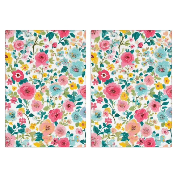 2 Pcs Funny Kitchen Towels,Pioneer Flower Microfiber Dish Towels,Kitchen Tea Towels,Kitchen Towel Set (18" X 26")