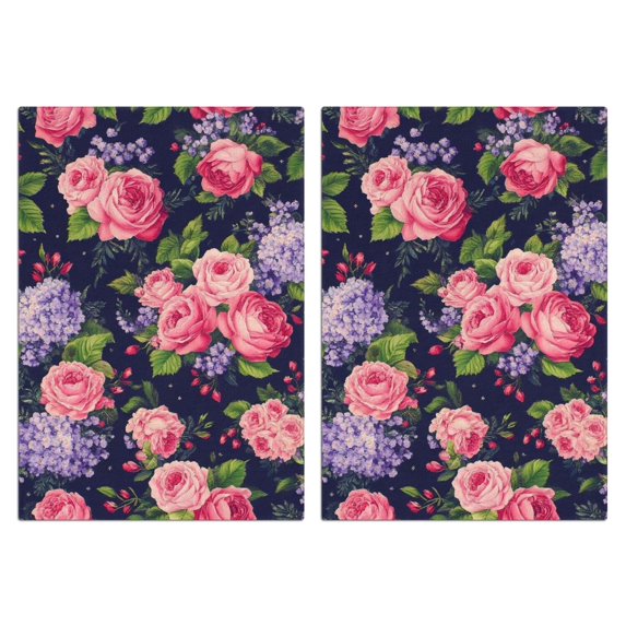 2 Pcs Funny Kitchen Towels,Pioneer Flower Microfiber Dish Towels,Kitchen Tea Towels,Kitchen Towel Set (18" X 26")